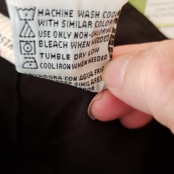 White Stag Petite Pants with Floral Embroidery Black - Picture 5 of 5